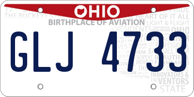 OH license plate GLJ4733