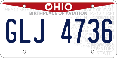 OH license plate GLJ4736