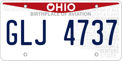 OH license plate GLJ4737