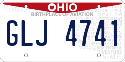 OH license plate GLJ4741