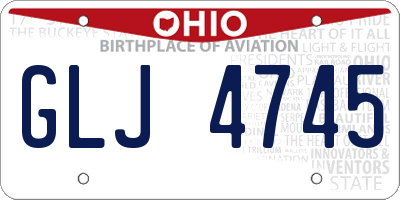 OH license plate GLJ4745