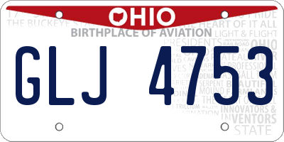 OH license plate GLJ4753