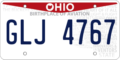 OH license plate GLJ4767