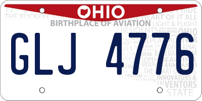 OH license plate GLJ4776