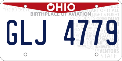 OH license plate GLJ4779
