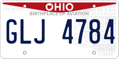 OH license plate GLJ4784
