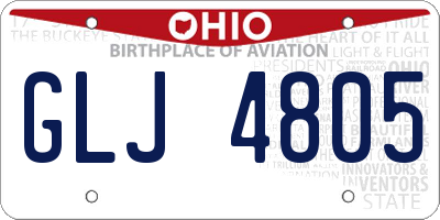 OH license plate GLJ4805