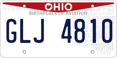 OH license plate GLJ4810