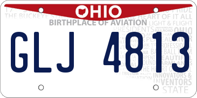 OH license plate GLJ4813