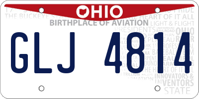 OH license plate GLJ4814