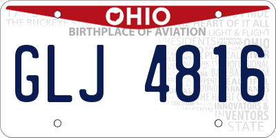 OH license plate GLJ4816