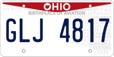 OH license plate GLJ4817