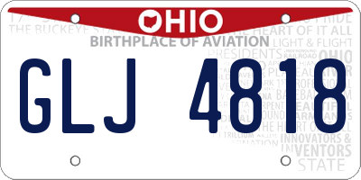 OH license plate GLJ4818