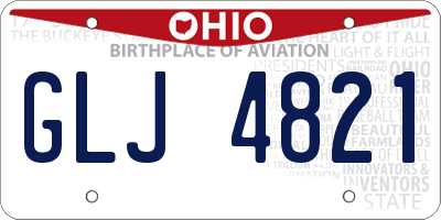 OH license plate GLJ4821