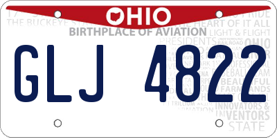OH license plate GLJ4822