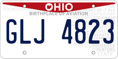 OH license plate GLJ4823