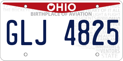 OH license plate GLJ4825