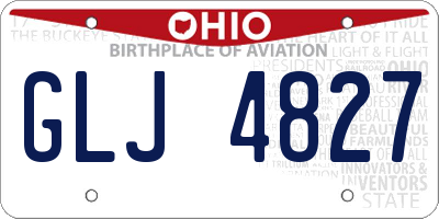 OH license plate GLJ4827