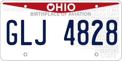 OH license plate GLJ4828