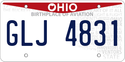 OH license plate GLJ4831