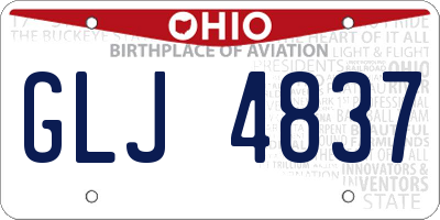 OH license plate GLJ4837