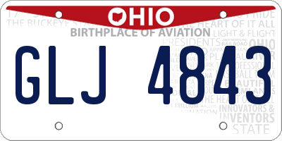 OH license plate GLJ4843