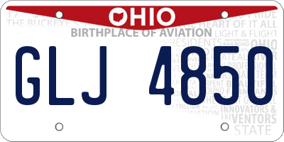 OH license plate GLJ4850