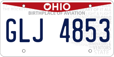 OH license plate GLJ4853
