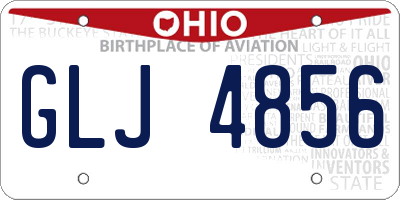 OH license plate GLJ4856