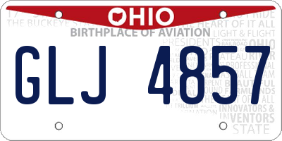 OH license plate GLJ4857
