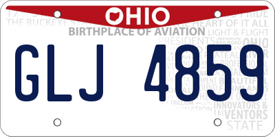 OH license plate GLJ4859