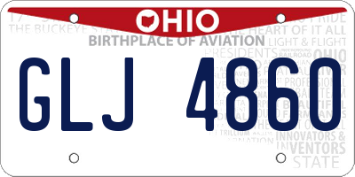 OH license plate GLJ4860