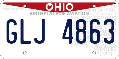 OH license plate GLJ4863