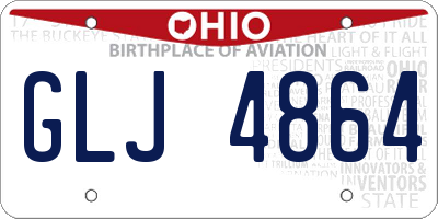 OH license plate GLJ4864