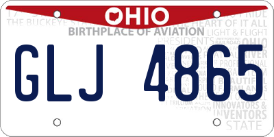 OH license plate GLJ4865