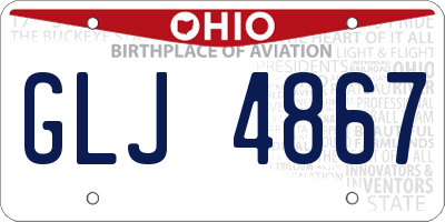 OH license plate GLJ4867