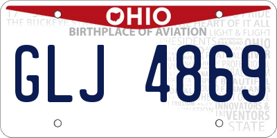 OH license plate GLJ4869
