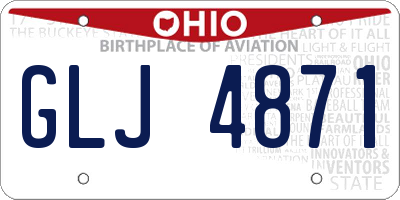OH license plate GLJ4871
