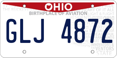 OH license plate GLJ4872