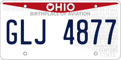 OH license plate GLJ4877