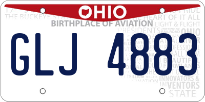 OH license plate GLJ4883