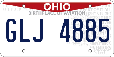 OH license plate GLJ4885