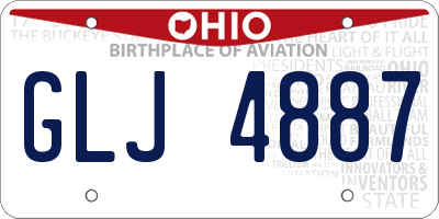OH license plate GLJ4887