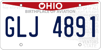 OH license plate GLJ4891