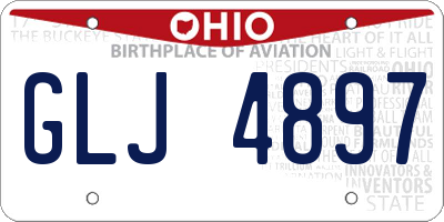 OH license plate GLJ4897
