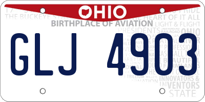OH license plate GLJ4903