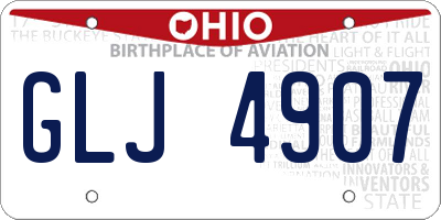 OH license plate GLJ4907