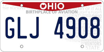 OH license plate GLJ4908