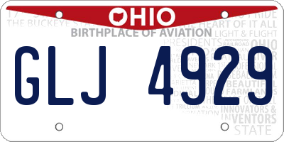 OH license plate GLJ4929