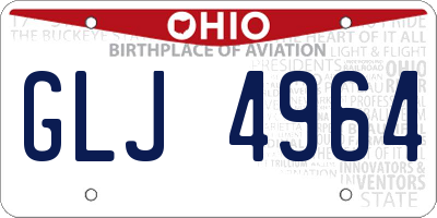 OH license plate GLJ4964